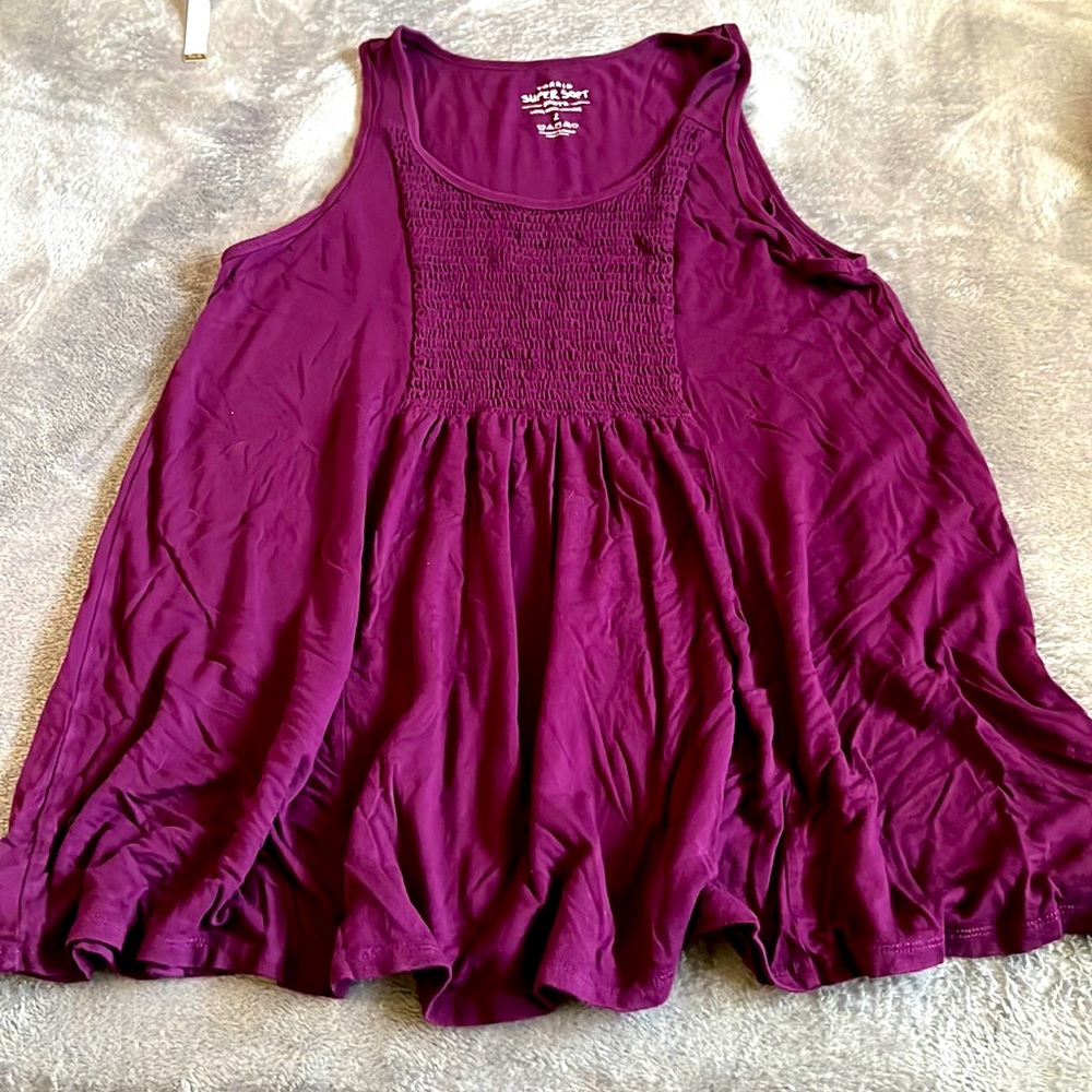 Torrid Super Soft Purple Smocked Tank